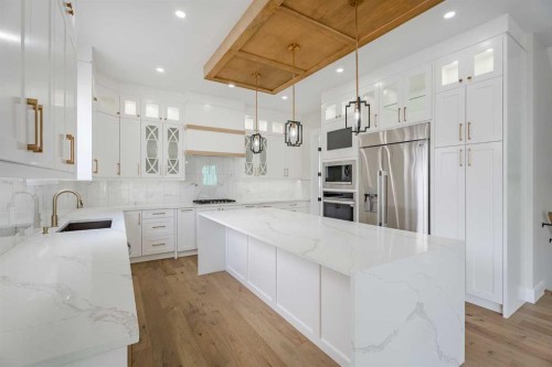 312 Watercrest Place, Chestermere, AB - Indoor Photo Showing Kitchen With Upgraded Kitchen