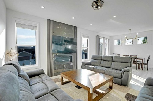 32 Redstone Court Ne, Calgary, AB - Indoor Photo Showing Living Room