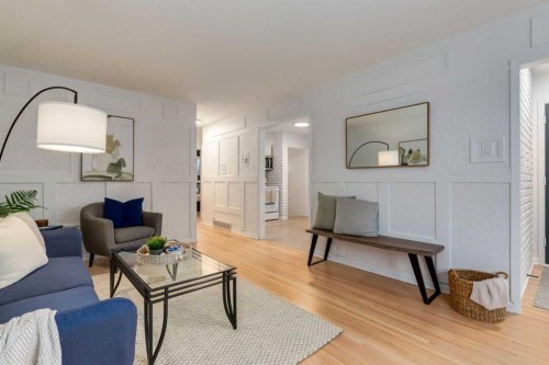 126 & 128 Winston Drive Sw, Calgary, AB - Indoor Photo Showing Living Room