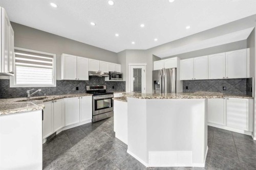 312 Kincora Heights Nw, Calgary, AB - Indoor Photo Showing Kitchen With Upgraded Kitchen