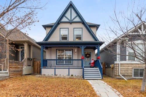 243 New Brighton Landing Se, Calgary, AB - Outdoor With Deck Patio Veranda With Facade