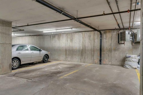 105-320 12 Avenue Ne, Calgary, AB - Indoor Photo Showing Garage