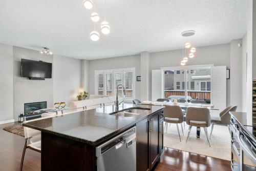 236 Walden Heights Se, Calgary, AB - Indoor Photo Showing Kitchen With Double Sink