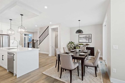 60 Bridges Drive, Langdon, AB - Indoor Photo Showing Dining Room