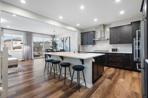 306 Corner Meadows Way Ne, Calgary, AB - Indoor Photo Showing Kitchen With Stainless Steel Kitchen With Upgraded Kitchen