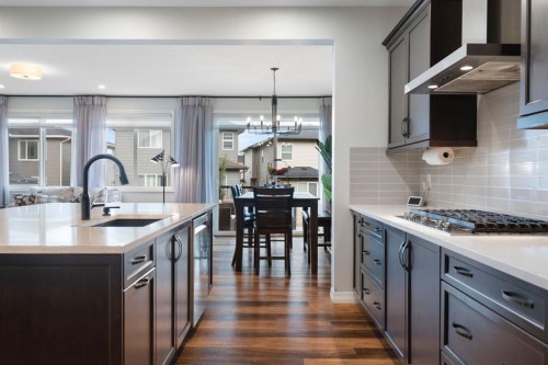 306 Corner Meadows Way Ne, Calgary, AB - Indoor Photo Showing Kitchen With Upgraded Kitchen