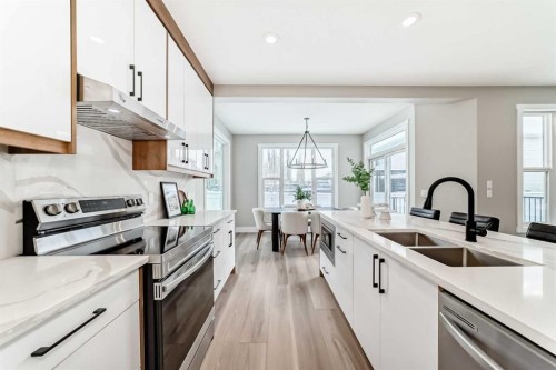 101 Auburn Springs Park Se, Calgary, AB - Indoor Photo Showing Kitchen With Double Sink With Upgraded Kitchen