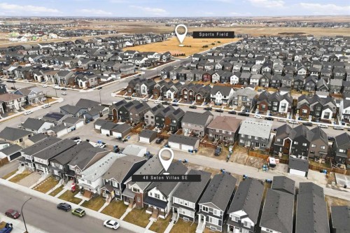 48 Seton Villas Se, Calgary, AB - Outdoor With View