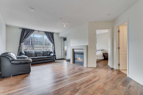 113-35 Richard Court Sw, Calgary, AB - Indoor Photo Showing Living Room With Fireplace