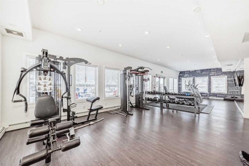 1231-76 Cornerstone Passage Ne, Calgary, AB - Indoor Photo Showing Gym Room