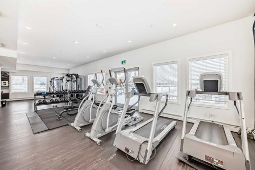 1231-76 Cornerstone Passage Ne, Calgary, AB - Indoor Photo Showing Gym Room