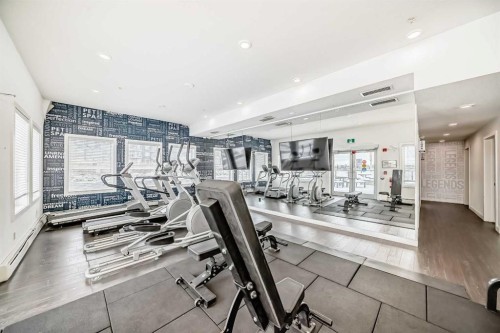 1231-76 Cornerstone Passage Ne, Calgary, AB - Indoor Photo Showing Gym Room
