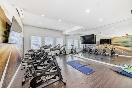 1231-76 Cornerstone Passage Ne, Calgary, AB - Indoor Photo Showing Gym Room