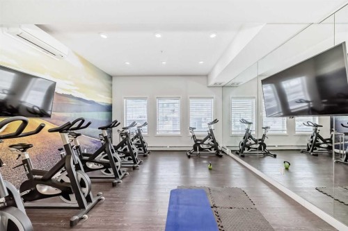 1231-76 Cornerstone Passage Ne, Calgary, AB - Indoor Photo Showing Gym Room