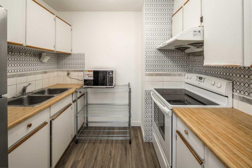 33-4936 Dalton Drive Nw, Calgary, AB - Indoor Photo Showing Kitchen With Double Sink
