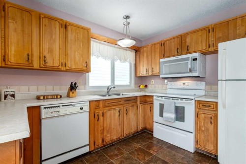 180 Maple Court Crescent Se, Calgary, AB - Indoor Photo Showing Kitchen With Double Sink