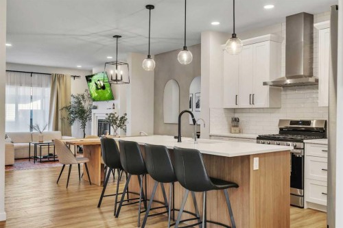 78 Mallard Heath Se, Calgary, AB - Indoor Photo Showing Kitchen With Upgraded Kitchen