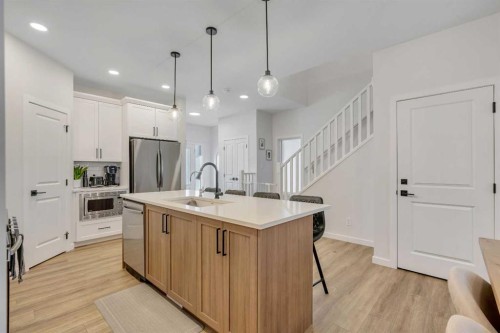 78 Mallard Heath Se, Calgary, AB - Indoor Photo Showing Kitchen With Upgraded Kitchen