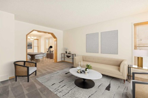 2498 Catalina Boulevard Ne, Calgary, AB - Indoor Photo Showing Living Room