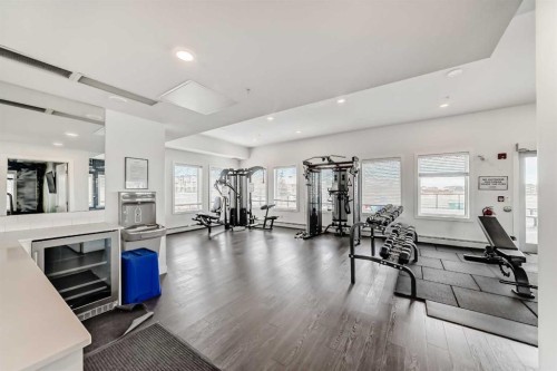 1406-76 Cornerstone Passage Ne, Calgary, AB - Indoor Photo Showing Gym Room