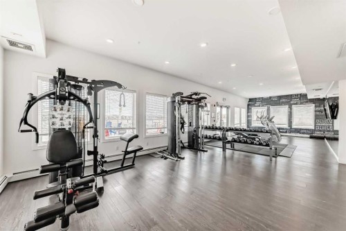 1406-76 Cornerstone Passage Ne, Calgary, AB - Indoor Photo Showing Gym Room