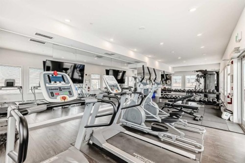 1406-76 Cornerstone Passage Ne, Calgary, AB - Indoor Photo Showing Gym Room