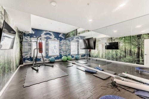 1406-76 Cornerstone Passage Ne, Calgary, AB - Indoor Photo Showing Gym Room