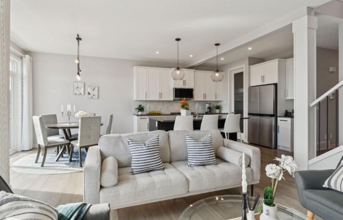 363 Precedence Hill, Cochrane, AB - Indoor Photo Showing Living Room