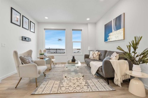 175 Creekstone Way Sw, Calgary, AB - Indoor Photo Showing Living Room