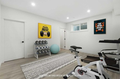 52 Lakes Estates Circle, Strathmore, AB - Indoor Photo Showing Gym Room