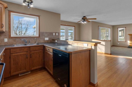 111 Hillview Road, Strathmore, AB - Indoor Photo Showing Kitchen With Double Sink