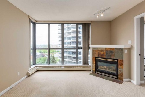 604-650 10 Street Sw, Calgary, AB - Indoor With Fireplace