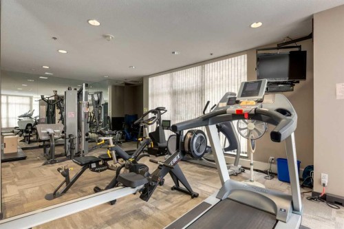 604-650 10 Street Sw, Calgary, AB - Indoor Photo Showing Gym Room