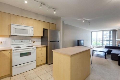 604-650 10 Street Sw, Calgary, AB - Indoor Photo Showing Kitchen