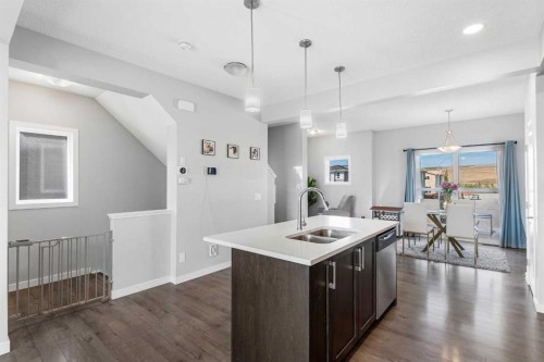 307 Walgrove Boulevard Se, Calgary, AB - Indoor Photo Showing Kitchen With Double Sink With Upgraded Kitchen