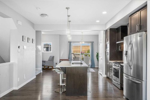 307 Walgrove Boulevard Se, Calgary, AB - Indoor Photo Showing Kitchen With Stainless Steel Kitchen With Upgraded Kitchen