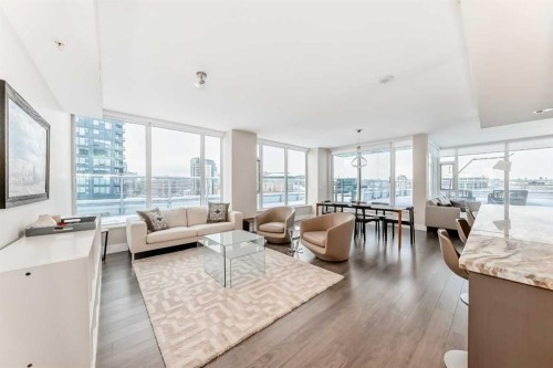 604-510 6 Avenue Se, Calgary, AB - Indoor Photo Showing Living Room