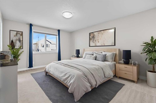 24 Panatella Square Nw, Calgary, AB - Indoor Photo Showing Bedroom