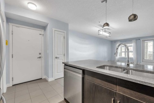 111-25 Auburn Meadows Avenue Se, Calgary, AB - Indoor Photo Showing Kitchen With Double Sink