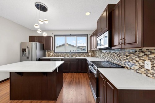135 Skyview Springs Manor Ne, Calgary, AB - Indoor Photo Showing Kitchen With Upgraded Kitchen