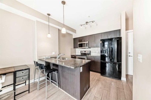 311-117 Copperpond Common Se, Calgary, AB - Indoor Photo Showing Kitchen With Double Sink