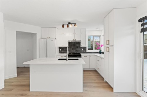 111 Macewan Glen Close Nw, Calgary, AB - Indoor Photo Showing Kitchen With Double Sink