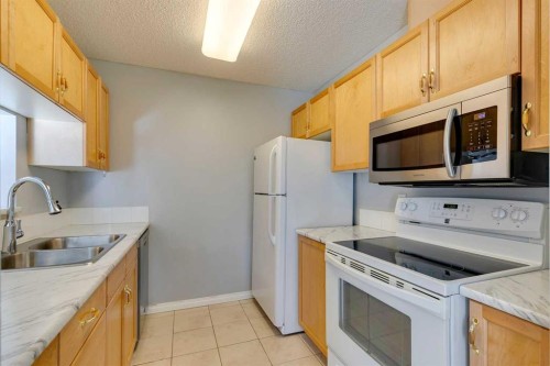 119-2022 Canyon Meadows Drive Se, Calgary, AB - Indoor Photo Showing Kitchen With Double Sink