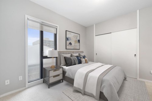 201-414 Meredith Road Ne, Calgary, AB - Indoor Photo Showing Bedroom