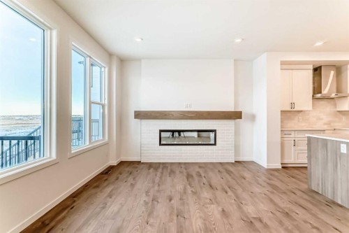 101 Walgrove Bay Se, Calgary, AB - Indoor Photo Showing Living Room With Fireplace