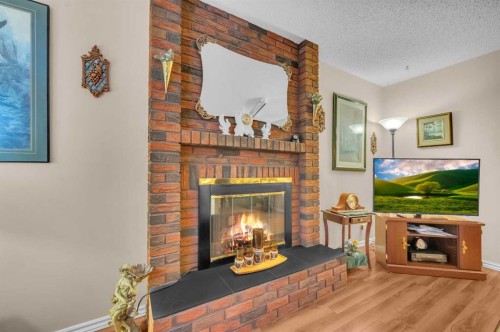 11 Berwick Close Nw, Calgary, AB - Indoor Photo Showing Living Room With Fireplace