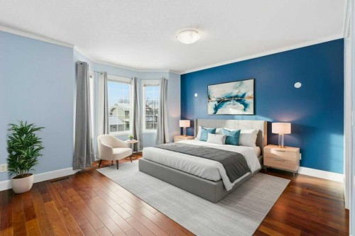 216 Mt. Aberdeen Close Se, Calgary, AB - Indoor Photo Showing Bedroom