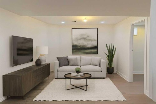 216 Mt. Aberdeen Close Se, Calgary, AB - Indoor Photo Showing Living Room