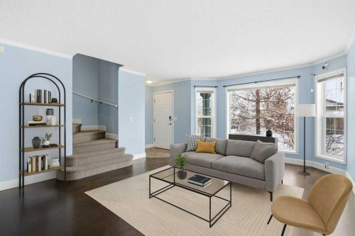 216 Mt. Aberdeen Close Se, Calgary, AB - Indoor Photo Showing Living Room