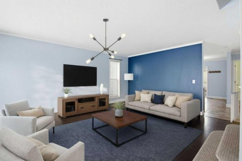 216 Mt. Aberdeen Close Se, Calgary, AB - Indoor Photo Showing Living Room
